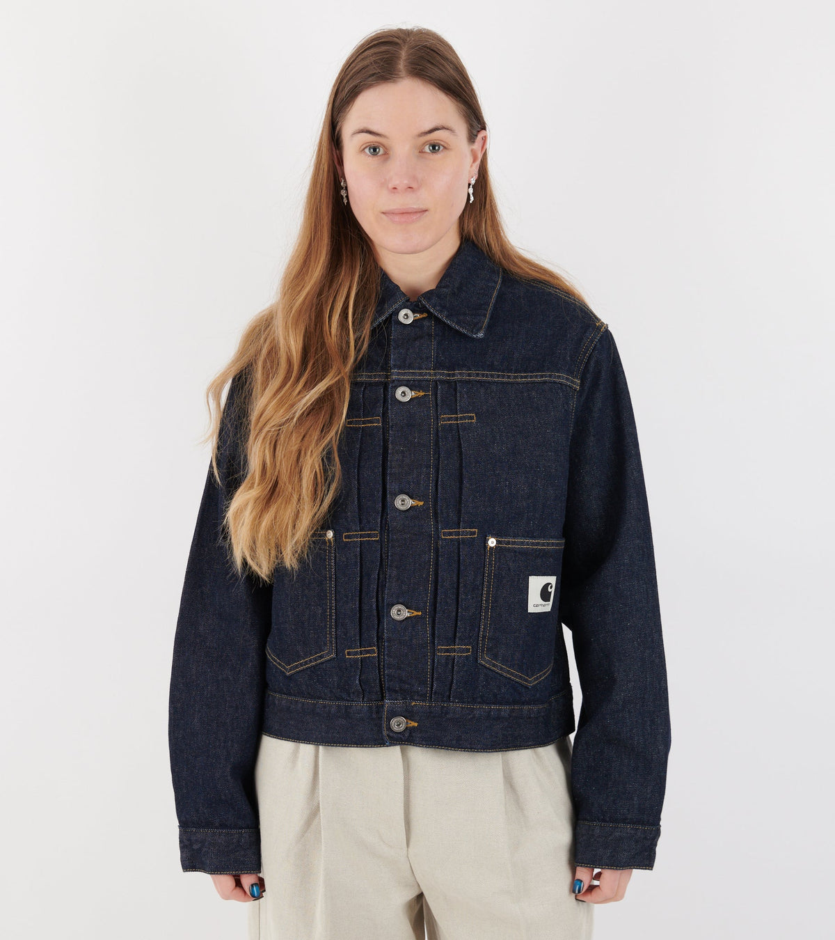 W Belmar Jacket Blue Rinsed