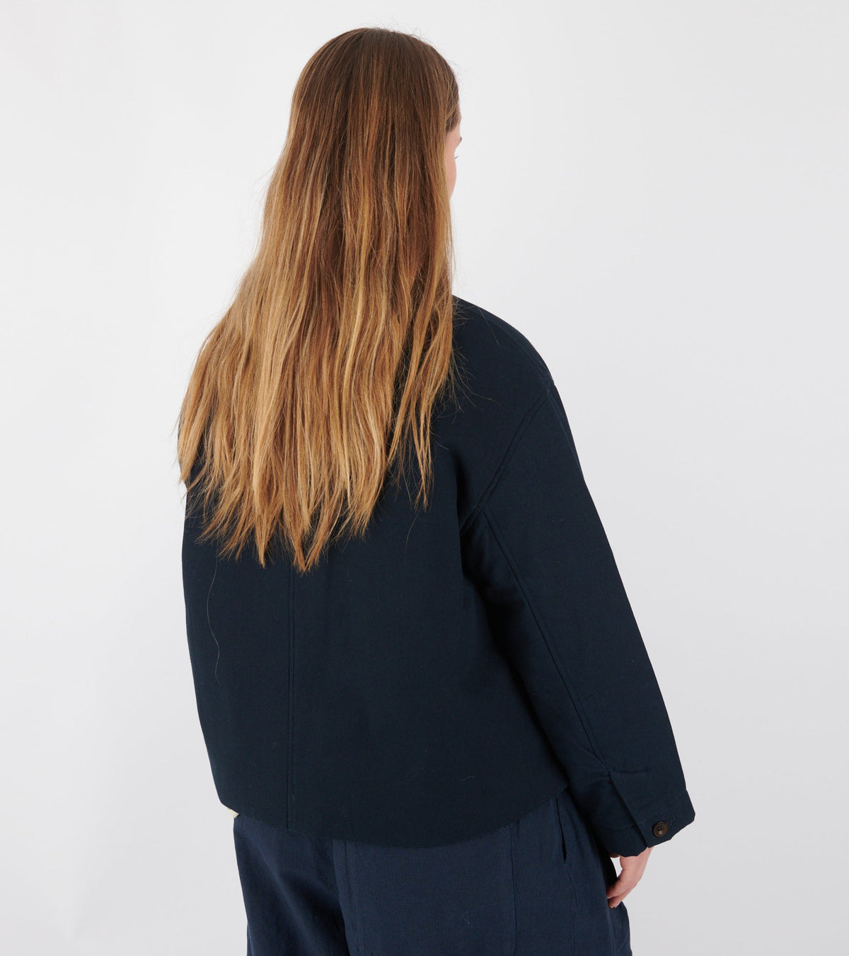 Applique Pea Shoot Jacket Dark Denim