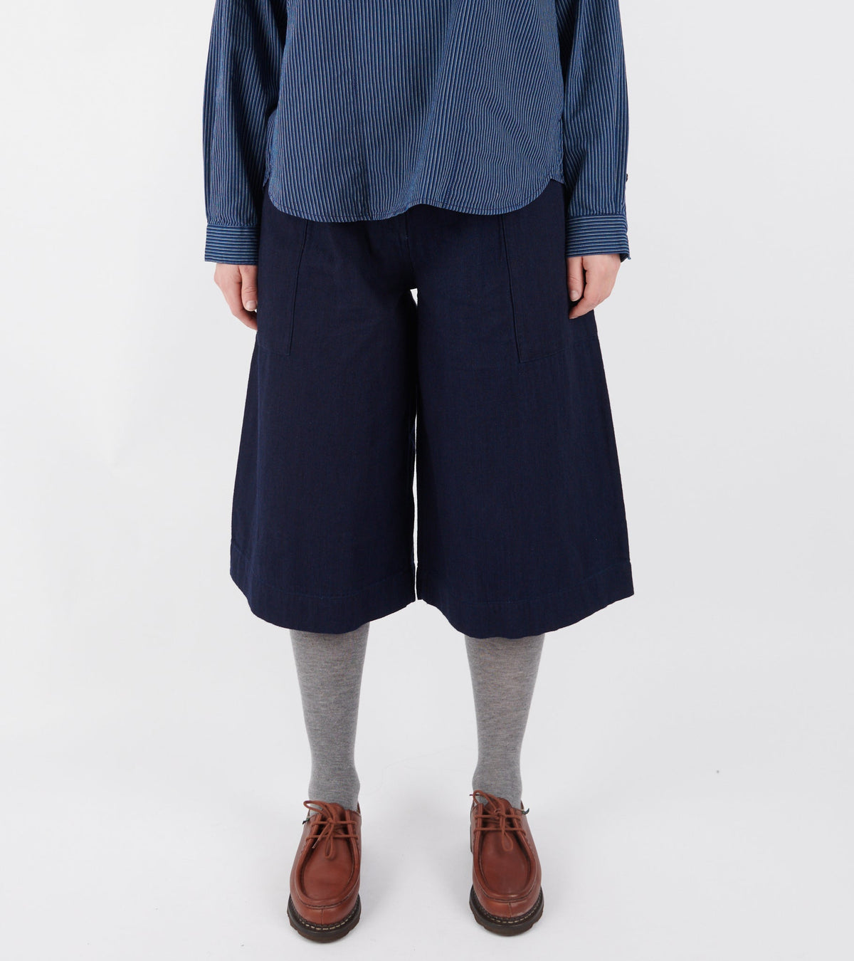 Japanese Indigo Denim Culottes Indigo