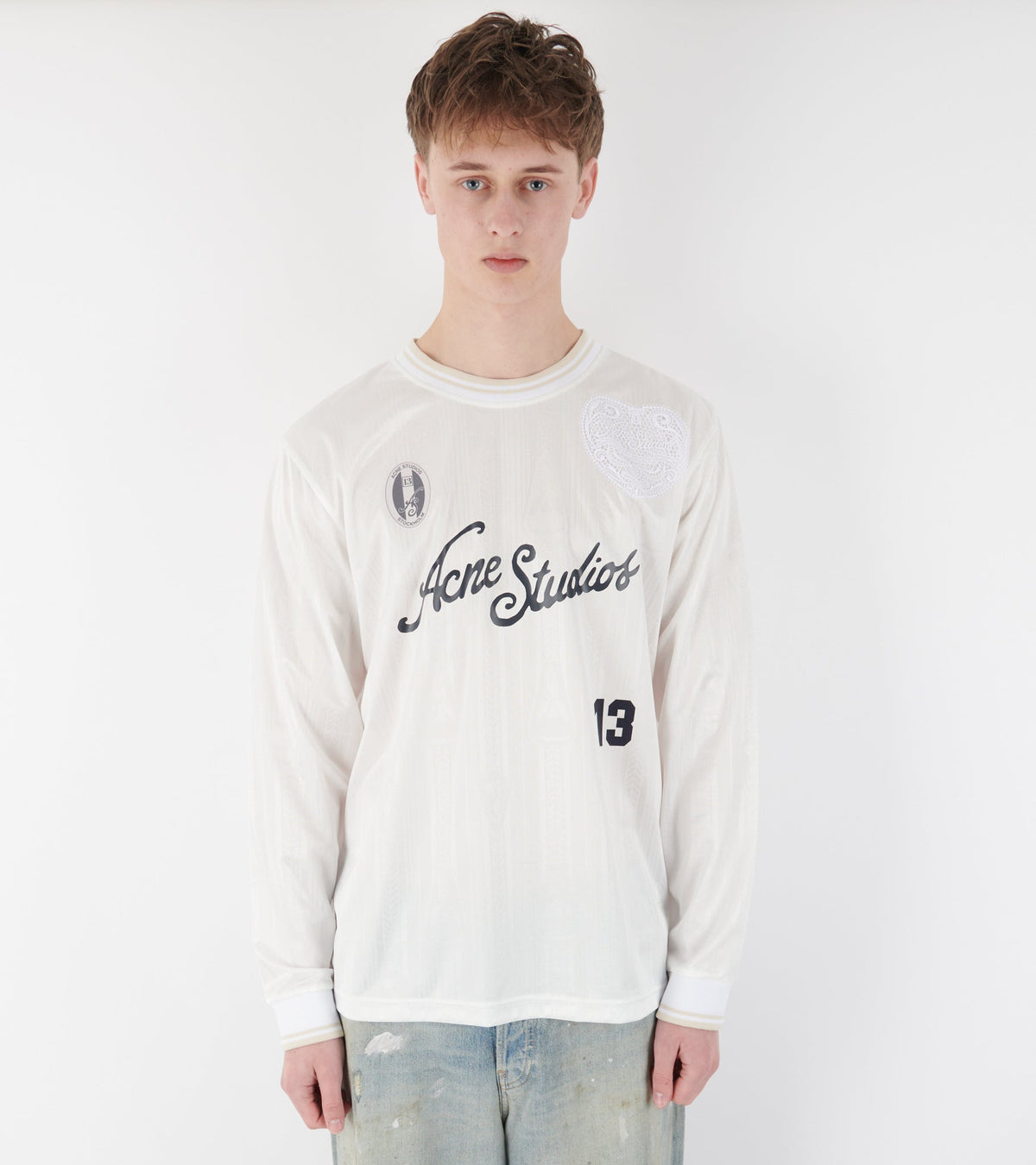 Logo Sports Jersey Top White