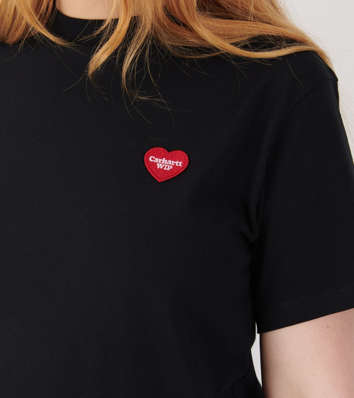 W S/S Heart Patch T-shirt Black