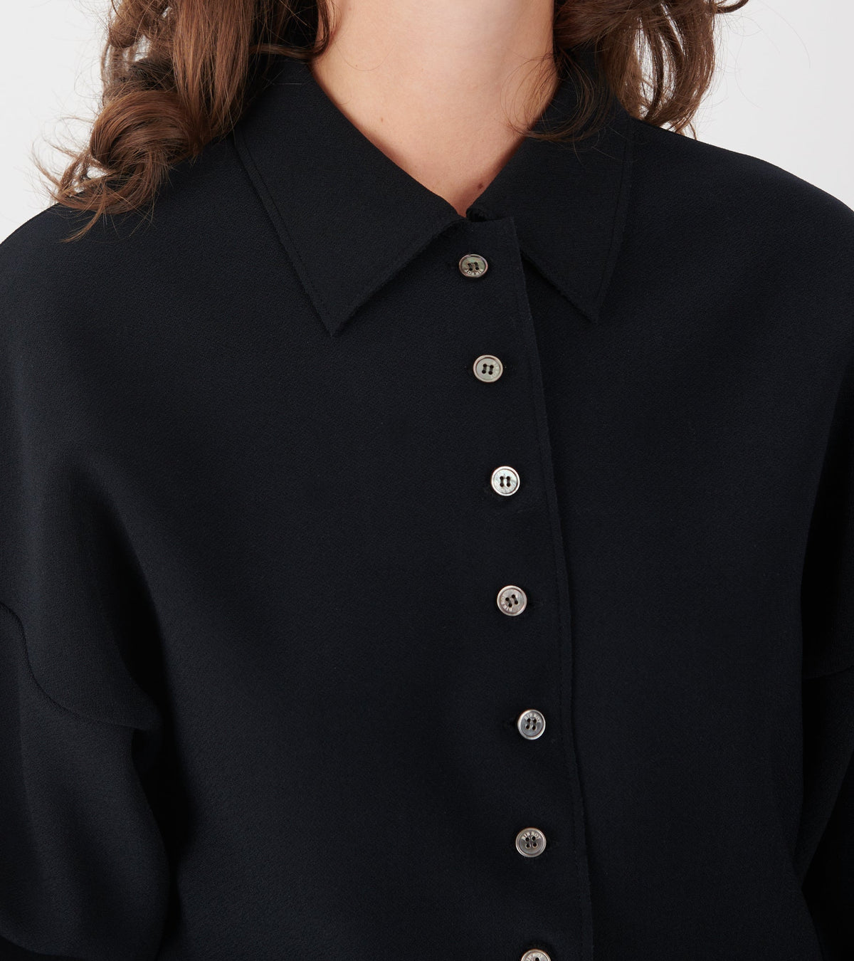Lay3 Point Collar Cardigan Ink