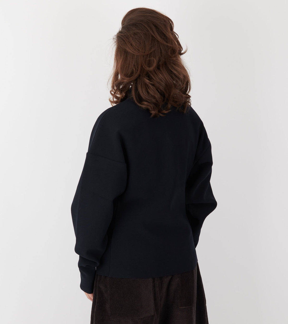 Lay3 Point Collar Cardigan Ink