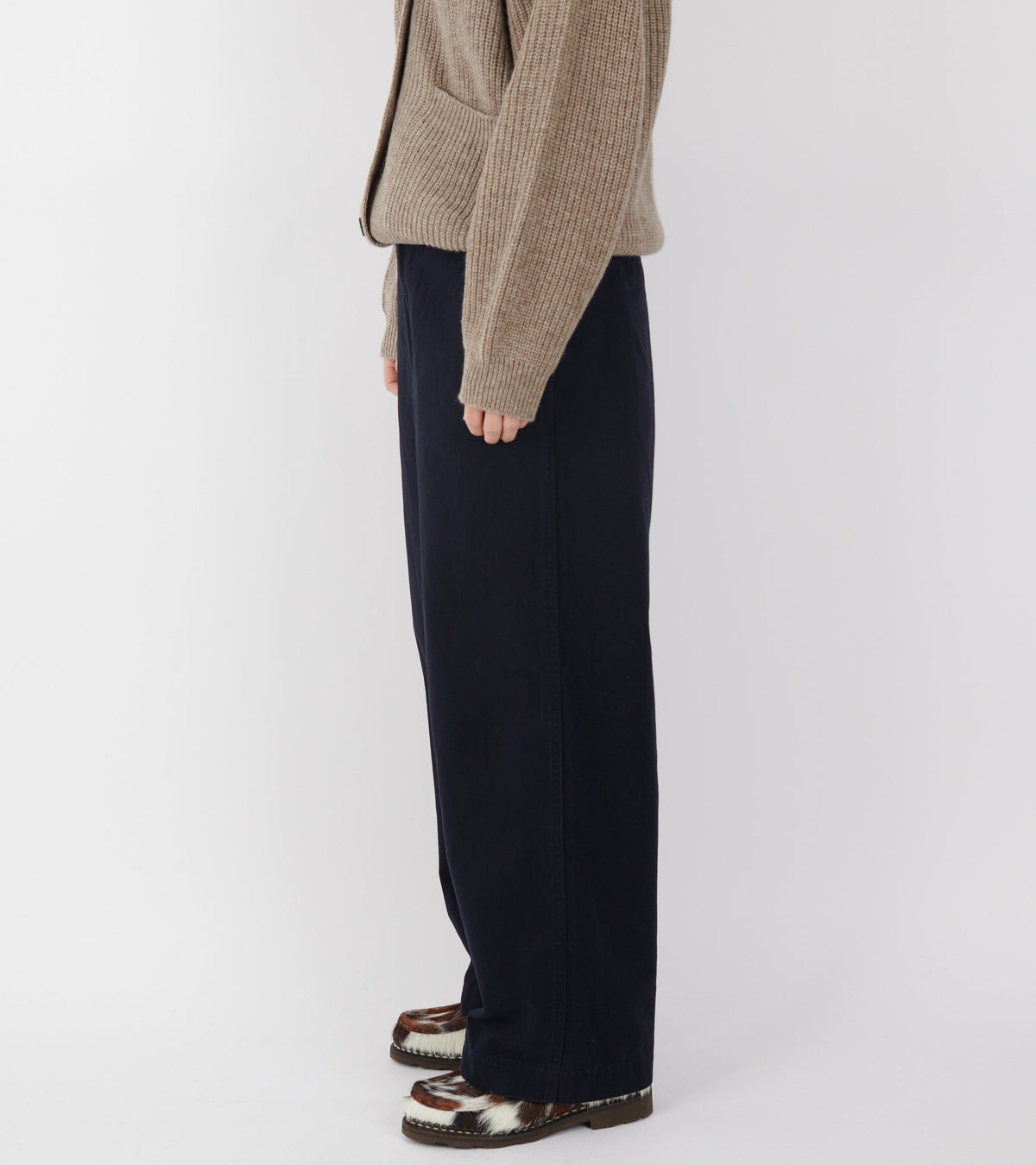 Wide Chino Pants Navy