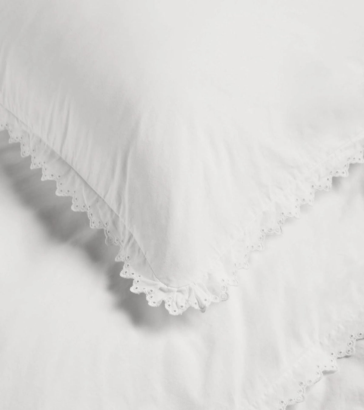 Anaïs Broderie Anglaise Percale Pillow 60x63 Broken White