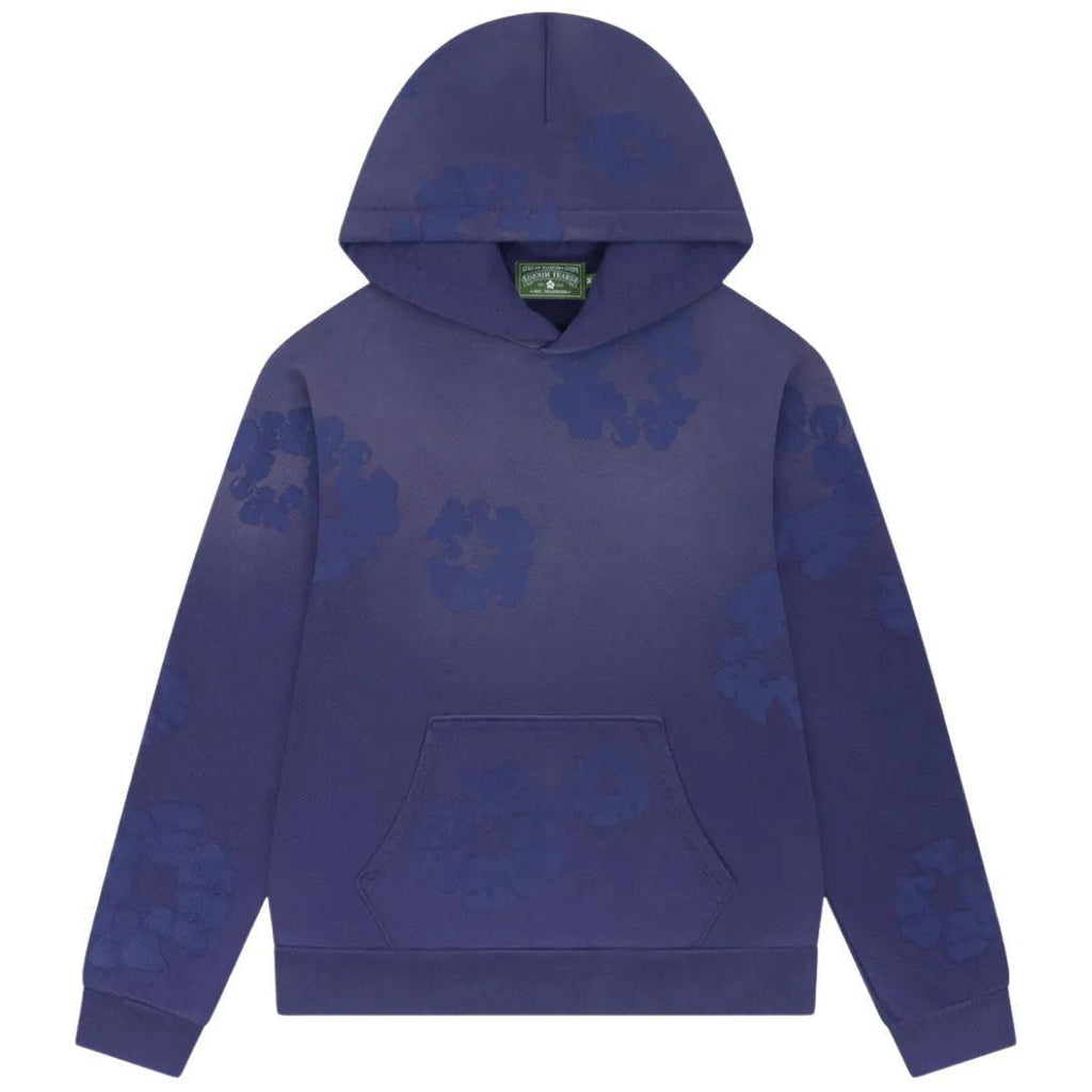 DENIM TEARS MONOCHROME COTTON WREATH HOODIE WASHED BLUE