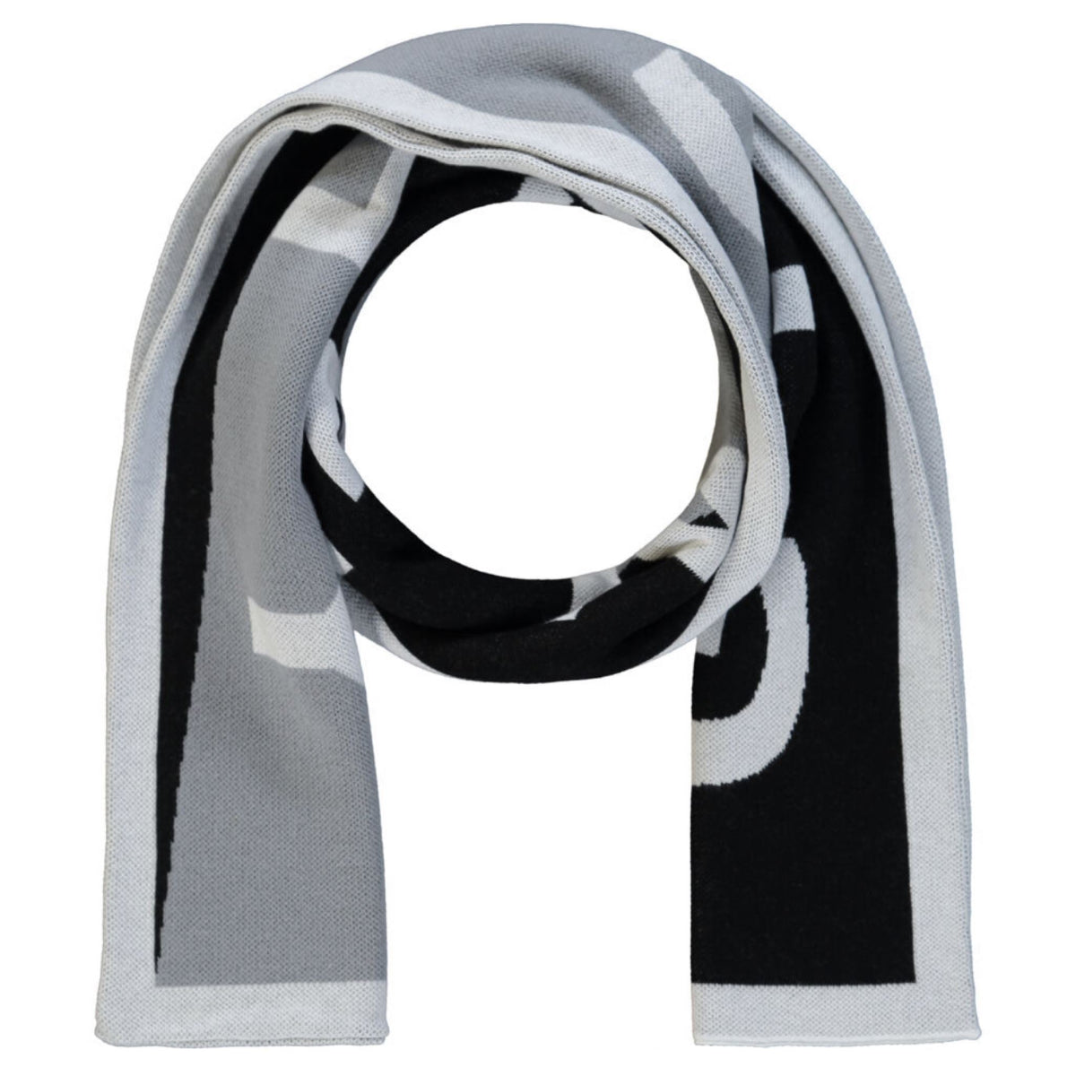 Givenchy Black & Grey Logo Team Scarf