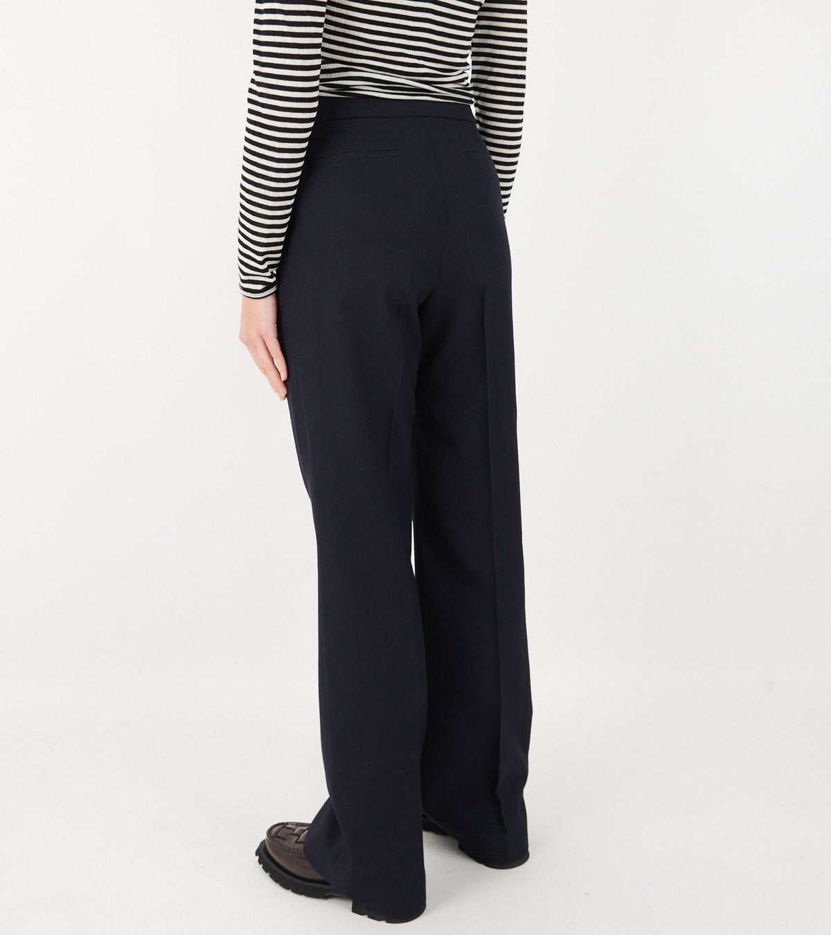 Wool Trousers Dark Navy