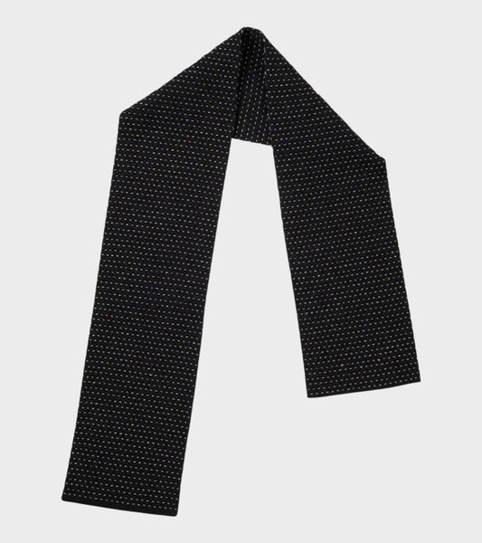 Small Stitch Scarf Black/Oatmeal