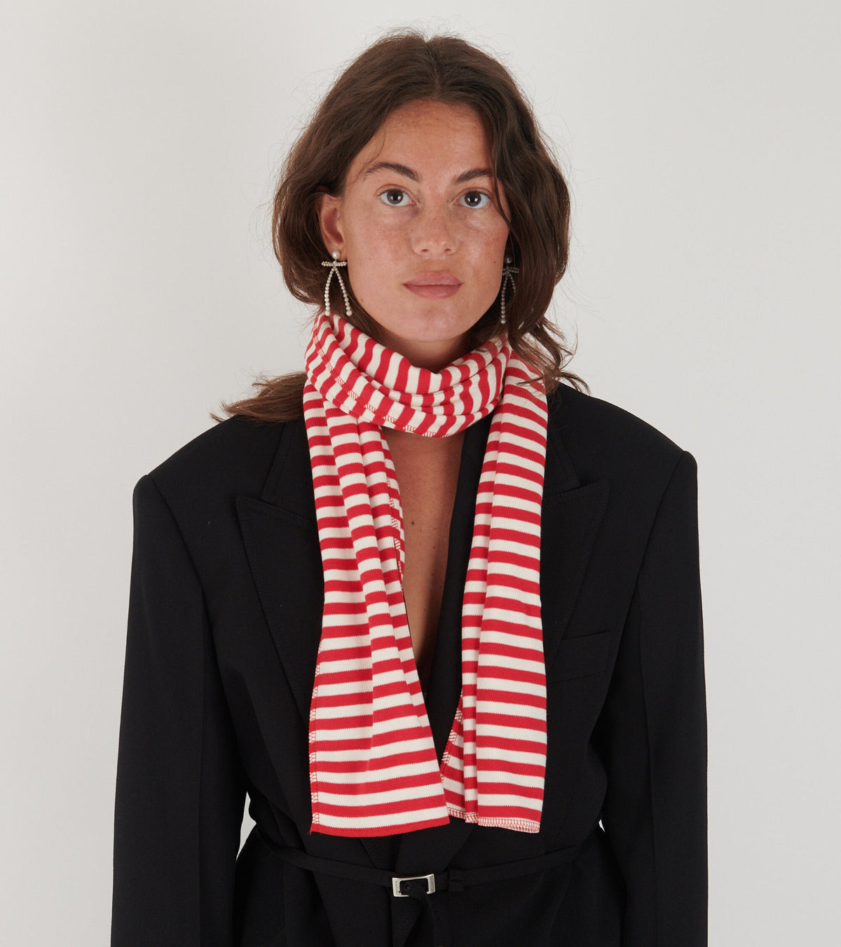 Scarf Interlock Red/Ecru