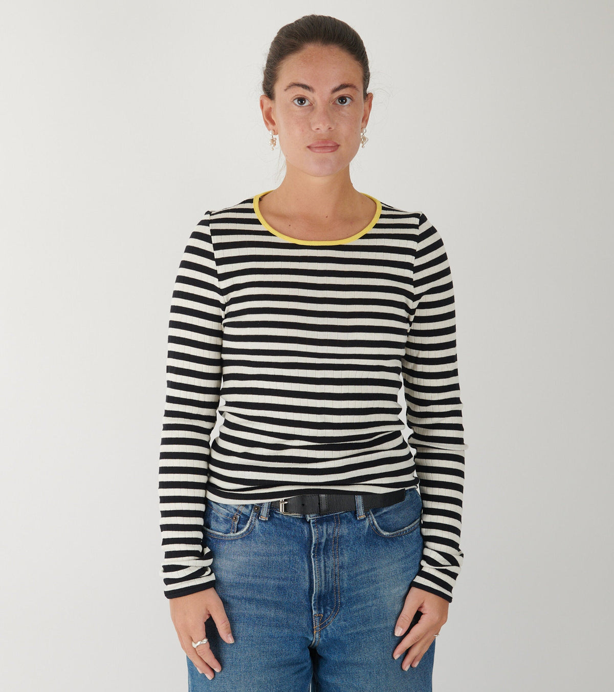101 Rib Broadway Black/Ecru/Lemon