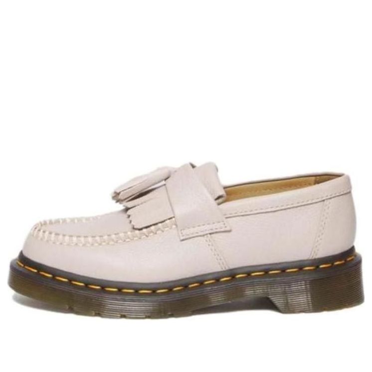 (WMNS) Dr. Martens Adrian Virginia Leather Tassel Loafers 'Vintage Taupe' 31245348