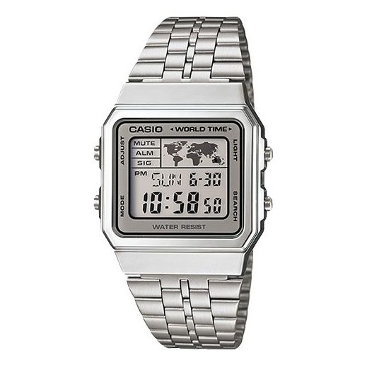 CASIO STANDARD Classical Vintage Waterproof Unisex Mens Silver Digital A500WA-7