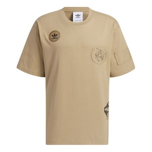 adidas originals Pattern Logo Round Neck Short Sleeve HA1494