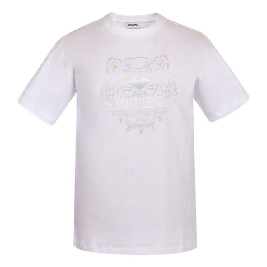 KENZO SS21 Printing Loose Round Neck Short Sleeve White FB52TS9724YG-01B