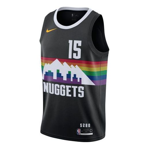 Men's Nike NBA City Limited SW Fan Edition 19-20 Season Denver Nuggets Jokic No. 15 Basketball Jersey/Vest Black AV4634-010
