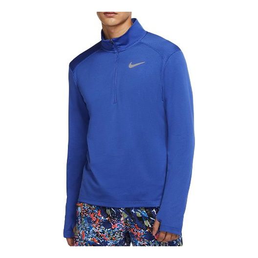 Nike Pacer Dri-FIT Cardigan Running Sports Long Sleeves T-shirt Royal blue BV4756-431
