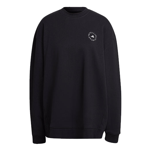 (WMNS) adidas Round Neck Pullover Solid Color Long Sleeves Hoodie Black HD9133