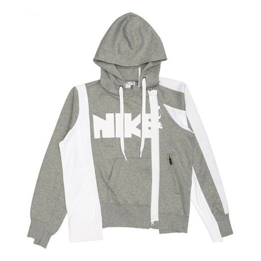 (WMNS) Nike x sacai Double-Zip Hoodie 'Grey' CD6303-063