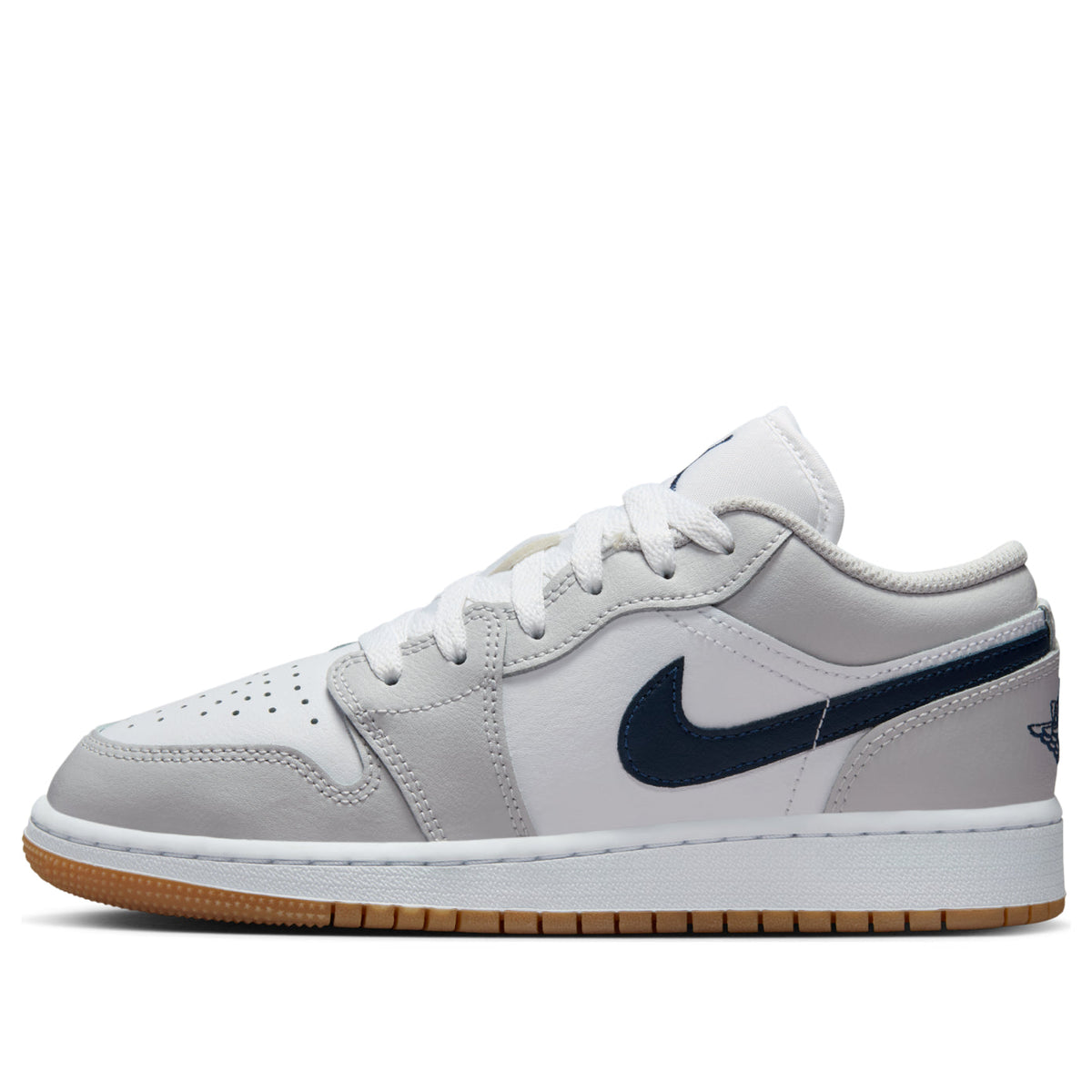 (GS) Air Jordan 1 Low 'White Neutral Grey Gum Midnight Navy' 553560-146