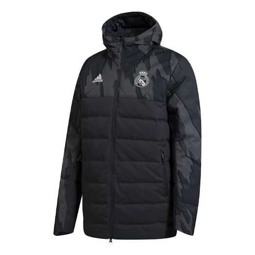 adidas Real Ssp Dw Jkt Real Madrid Stay Warm hooded down Jacket Black GD4258