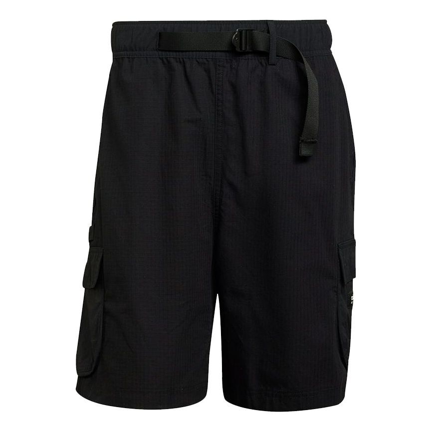 adidas originals Cargo Shorts Side Pocket Loose Lacing Sports Black H09109