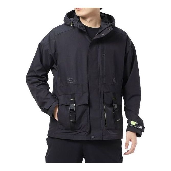 adidas Men's Woven Bagjk Hooded Jacket Black GP0988