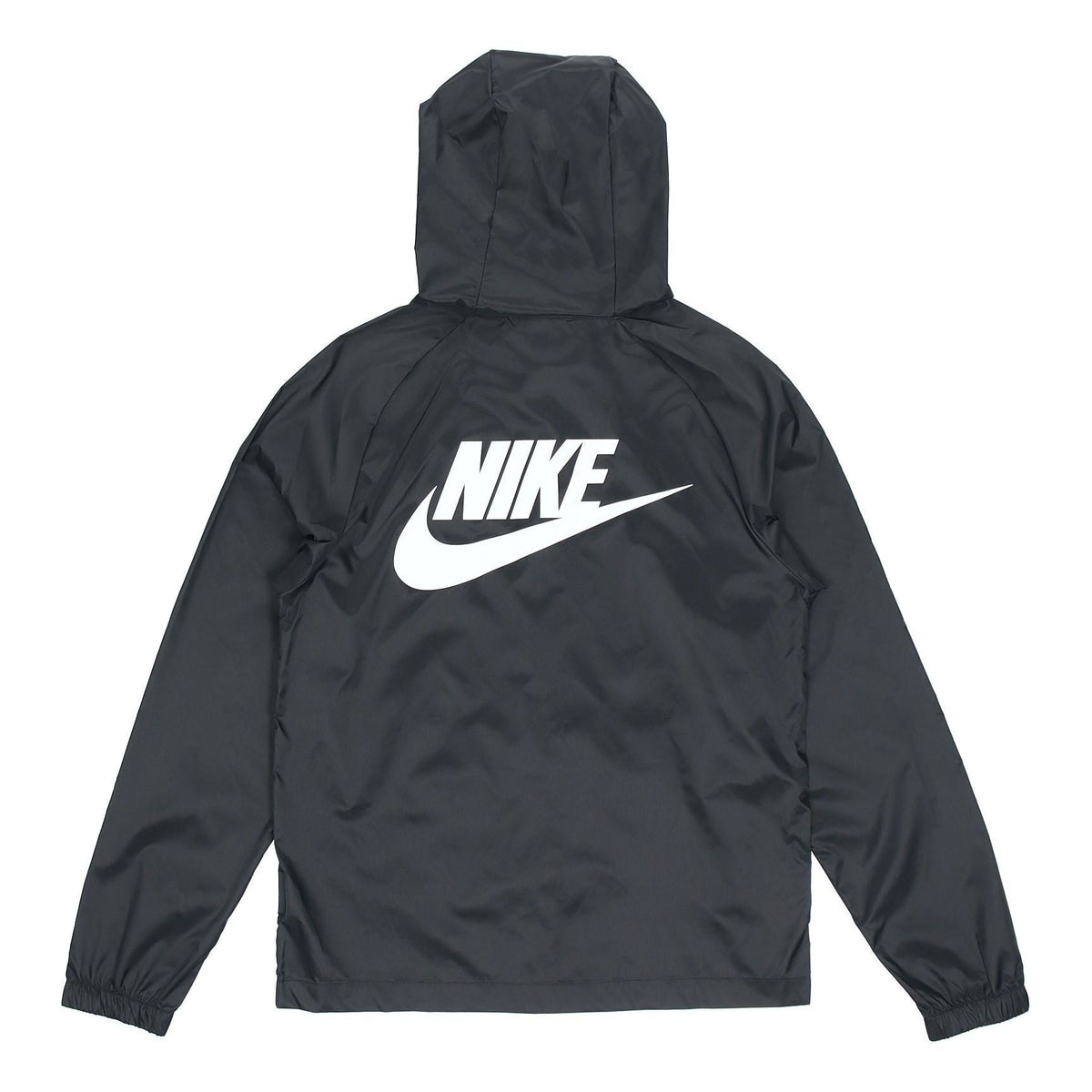 Nike Back Large Logo Zipper hooded track Jacket Black CZ8677-010