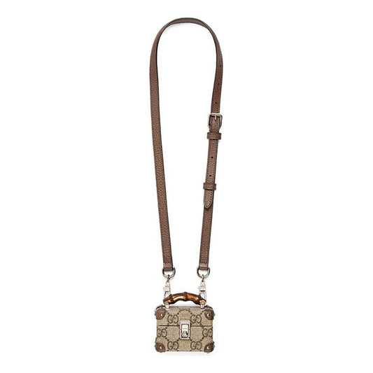 Gucci Unisex Canvas Old Flower Logo AirPods Pro Single-Shoulder Bag Brown 'Cream' 645205-K9GSN-8358