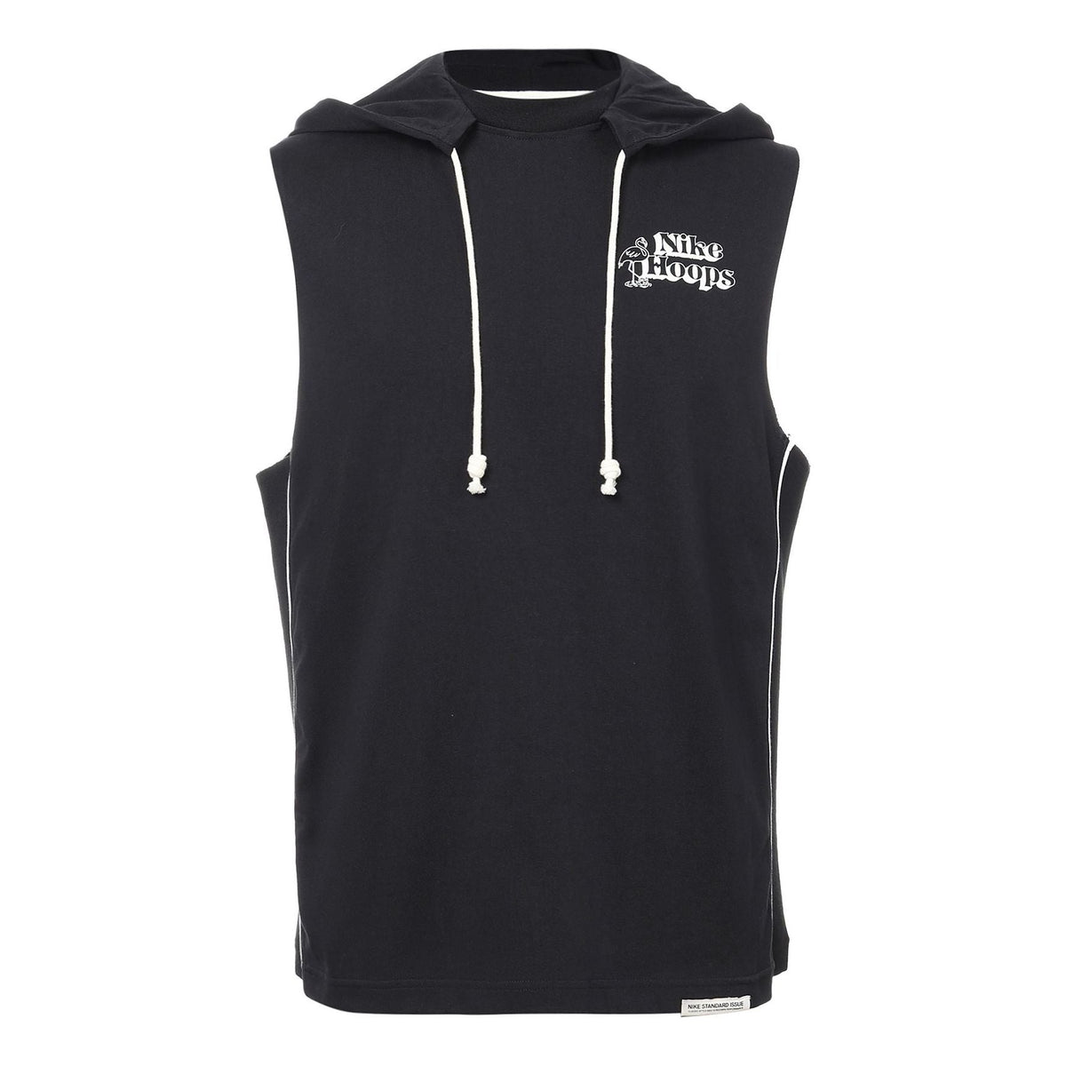 Nike Dri-FIT Standard Issue Casual Solid Color Breathable Sports hooded Vest Black DH7442-010