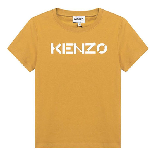 KENZO SS21 Cotton Logo Round Neck Short Sleeve Gold FA62TS8414SJ-41