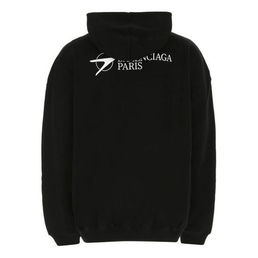 Men's Balenciaga SS21 Cotton Large hooded Long Sleeves Black 620973TKV871070