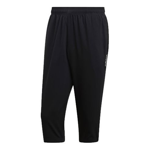 Men's adidas E Pln 3/4 Wvn Woven Cone Training Running Sports Cropped Pants/Trousers Black DQ3107