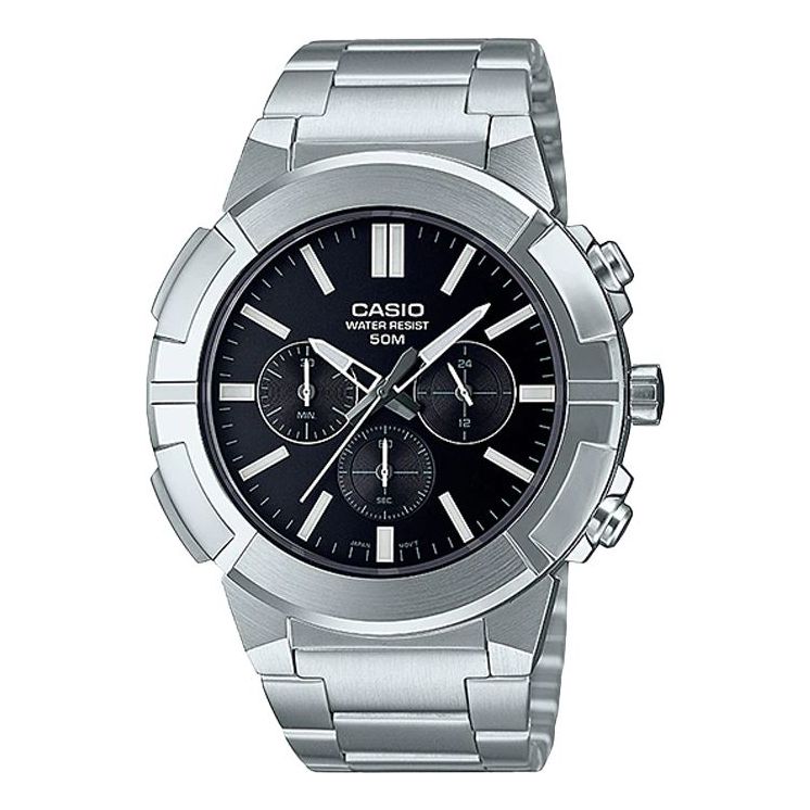 CASIO Male DRESS Japan / South Korea Fashion Sports Mens Black Analog MTP-E500D-1AV