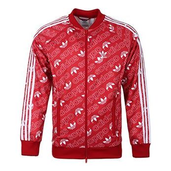 adidas originals MONOGRAM TT Sports Jacket Red EB4088