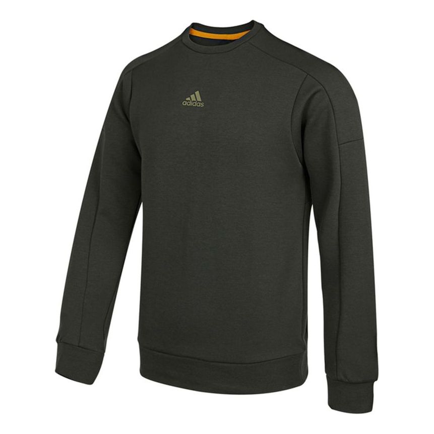 Men's adidas Crew Swert Logo Sports Pullover Dark Brown HD0350