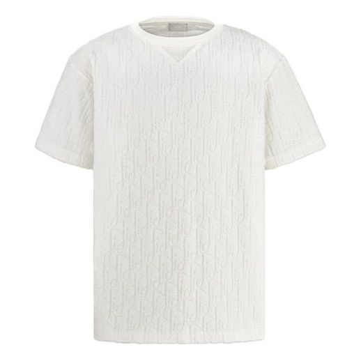DIOR SS21 Oblique Print Cotton Terry Loose For Men Purple 113J692A0614-C020
