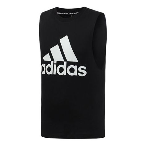 adidas Sports Stylish Round Neck Vest Black DT9936