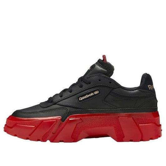 (WMNS) Reebok Club C Cardi B 'Black Vector Red' H05179