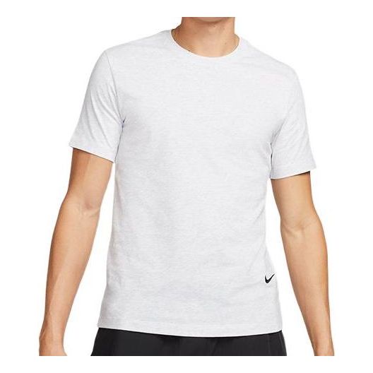 Men's Nike Solid Color Round Neck Pullover Short Sleeve Birch Color T-Shirt DM2387-051