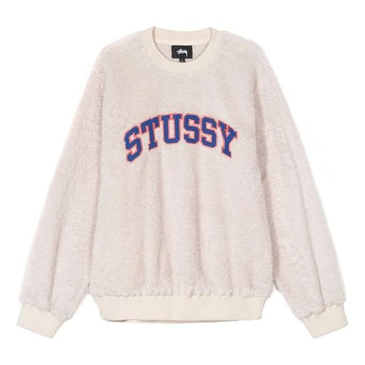 Stussy Pilar Sherpa Logo Round-neck Sweatshirt Natural 218088NATL