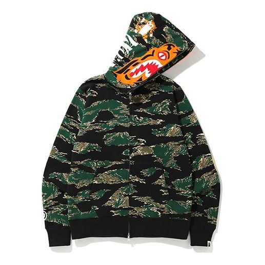 Men's BAPE Alphabet Camouflage hooded Zipper Cardigan 0ZXSWM15011XD