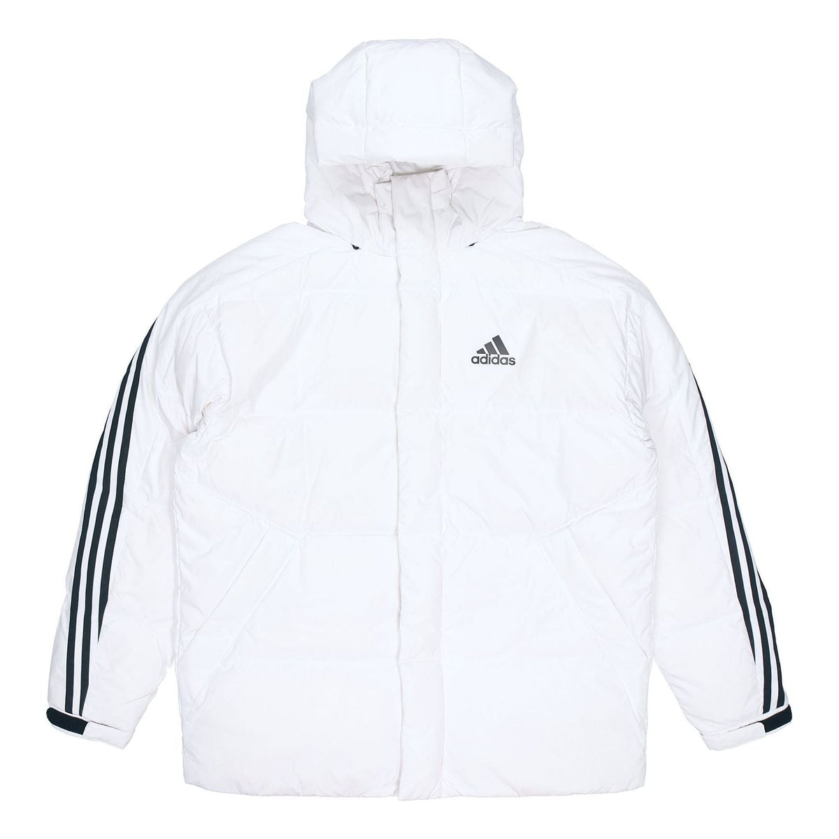 adidas 3st Puffy Dwn J Casual Sports Stay Warm hooded down Jacket White H20755