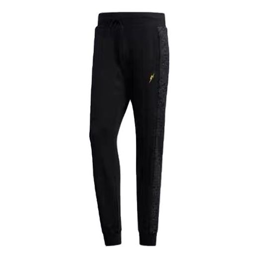 adidas neo x Pokemon Embroidered Side Printing Sports Long Pants Black FU3914