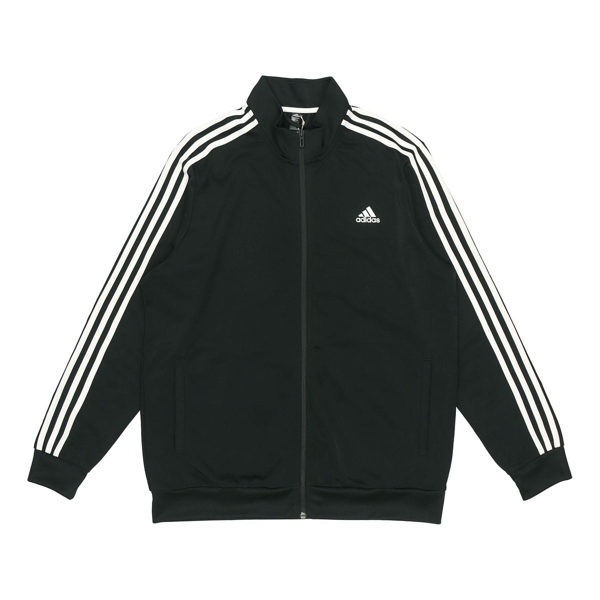 Men's adidas 3s Tt Tric Stripe Sports Stand Collar Jacket Autumn Black H46099