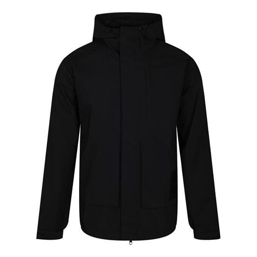adidas Men's Hoodie Track Black Running Casual Windbreak Jackets EH3745