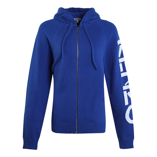 Men's KENZO Hooded Zipper Cardigan Blue F965CA2003BA-70