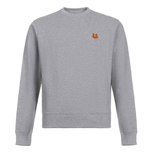 KENZO Small Tiger Head Round Collar Long Sleeve Sports Male Grey FA65SW0034MD-94