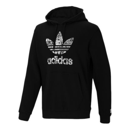 adidas originals Logo Athleisure Casual Sports Pullover Black GT4356