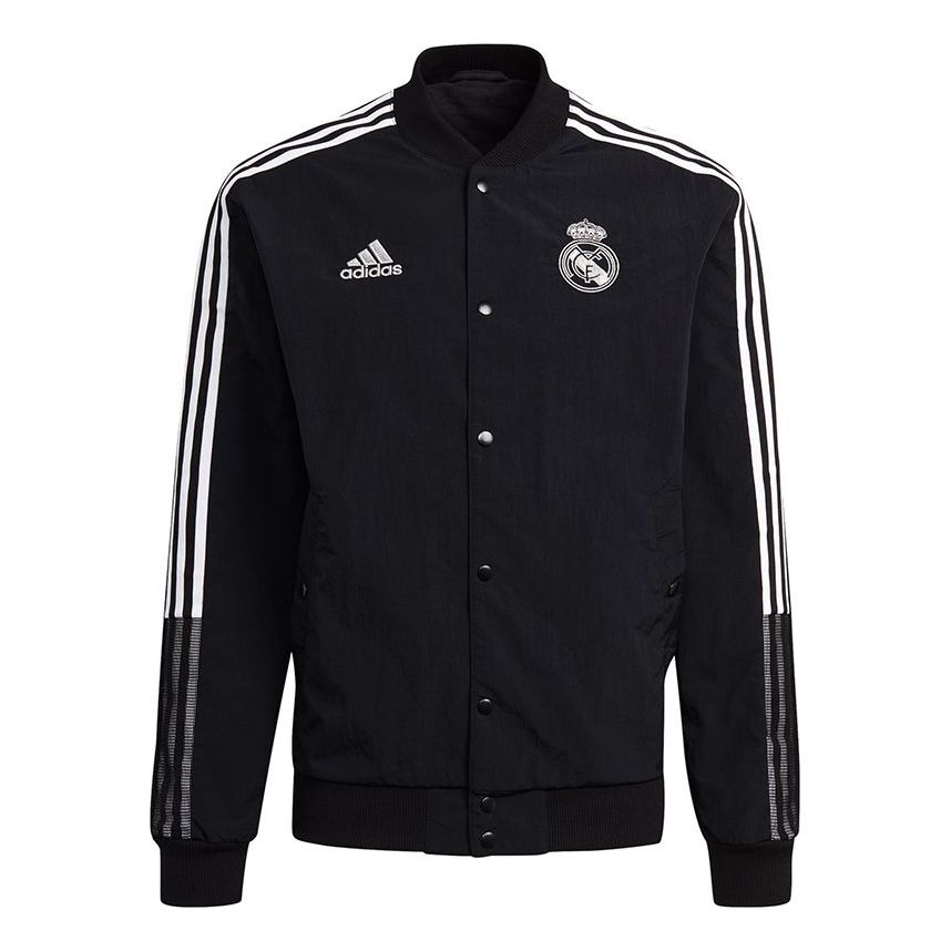 adidas Real Cny Bomber Series Real Madrid Soccer/Football Sports Jacket Black GU6958